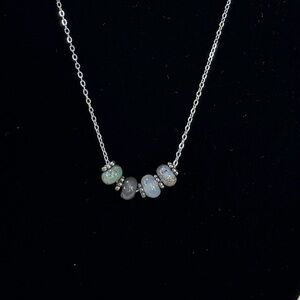 Dainty Fancy Jasper Necklace Emotional Balance Stability Clarity Calm Grounding